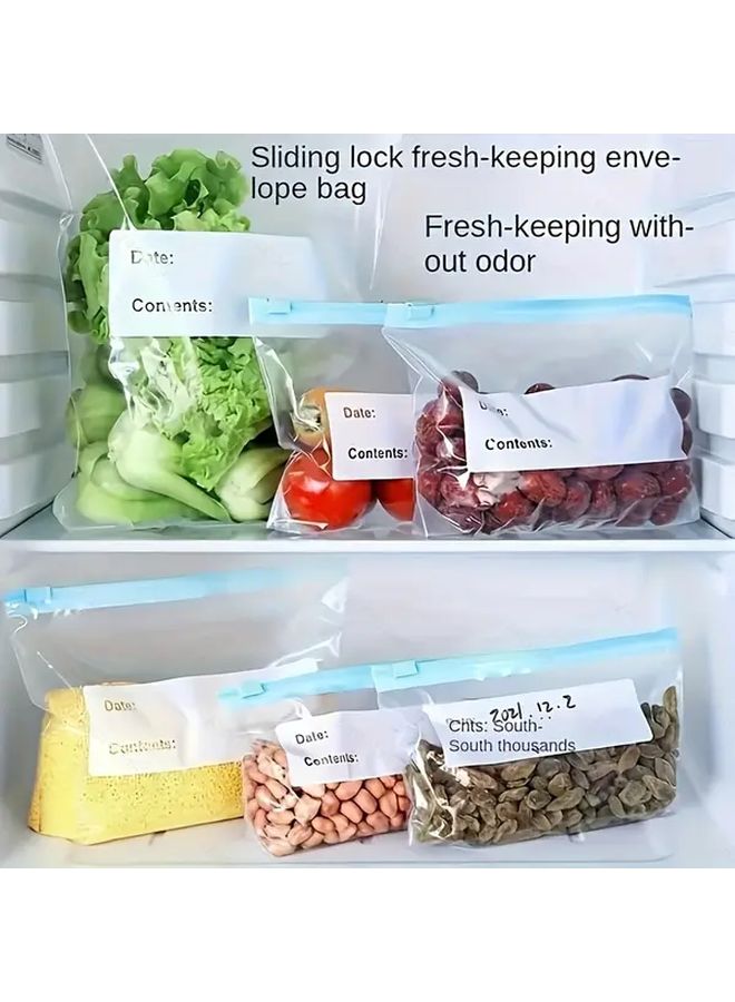 30 Reusable Leakproof Zipper Freezer Bags Transparent Food Storage Sealable Organizer - Image 1