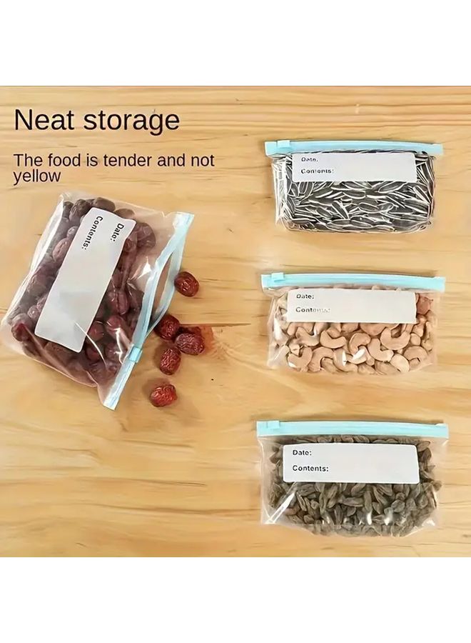 30 Reusable Leakproof Zipper Freezer Bags Transparent Food Storage Sealable Organizer - Image 4