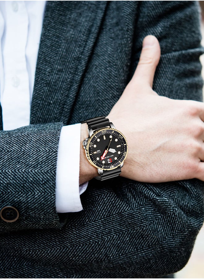 Waterproof Quartz Wrist Watch for Men - BN3010G-Gold