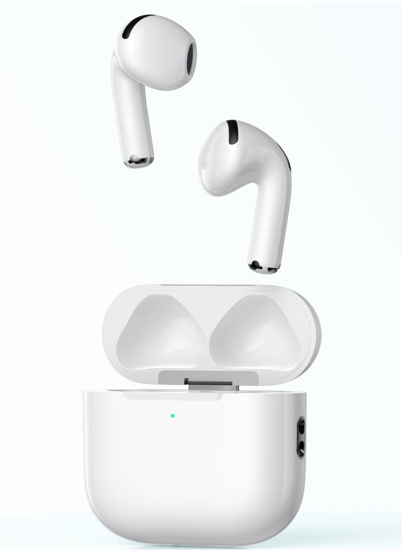 modio - Modio ME17 Wireless Bluetooth Earbuds Pro – Premium Sound, Long Battery Life, and Seamless Connectivity for Android & iPhone (White) - Image 1