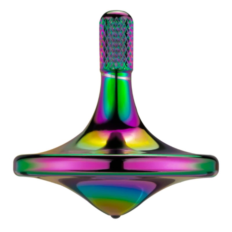 CHEETOP Precision Metal Spinning Top Spin Smooth for A Long Time Best Spin Time Over 8 Minutes Perfect Balance Well Made EDC Desktop Gyro Toy for Office for Adults Unique Gift Iridescent - Image 3