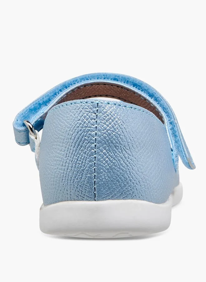 Barefeet Girls Bow Embellished Mary Jane Shoes with Hook and Loop Closure