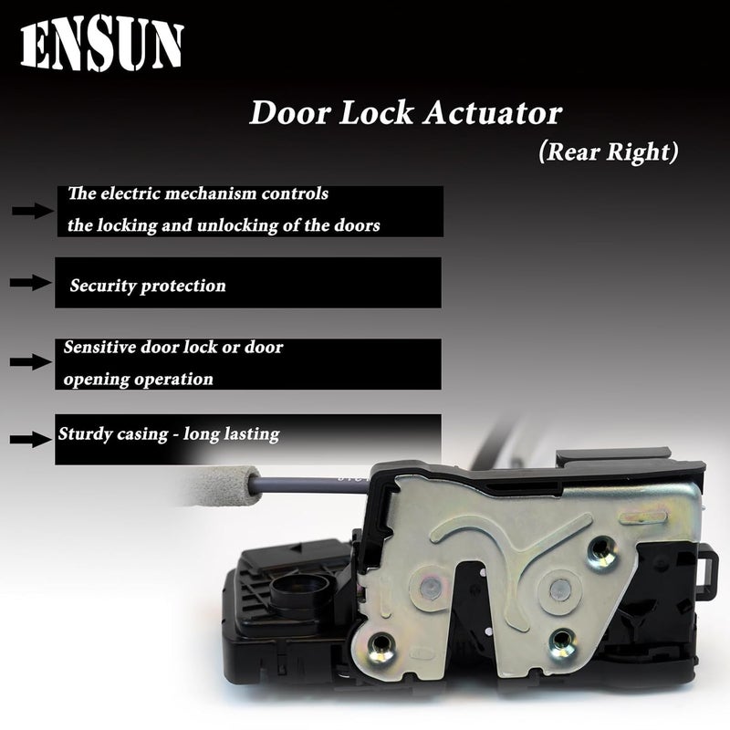 Ensun Power Door Lock Actuator for Rear Right Passenger Side - Compatible with 2017-2020 Elantra - Image 4