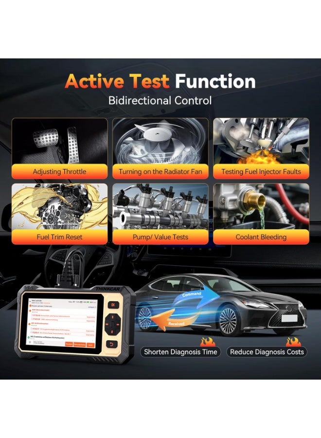 THINKCAR THINKSCAN 662 OBD2 Scanner,Car Diagnostic Tool with Bidirectional Active Test,Car Scanner Engine ABS SRS Transmission,Scanner for Car with 12 Reset,CAN FD & FCA SGW,Lifetime Free Update - Image 2