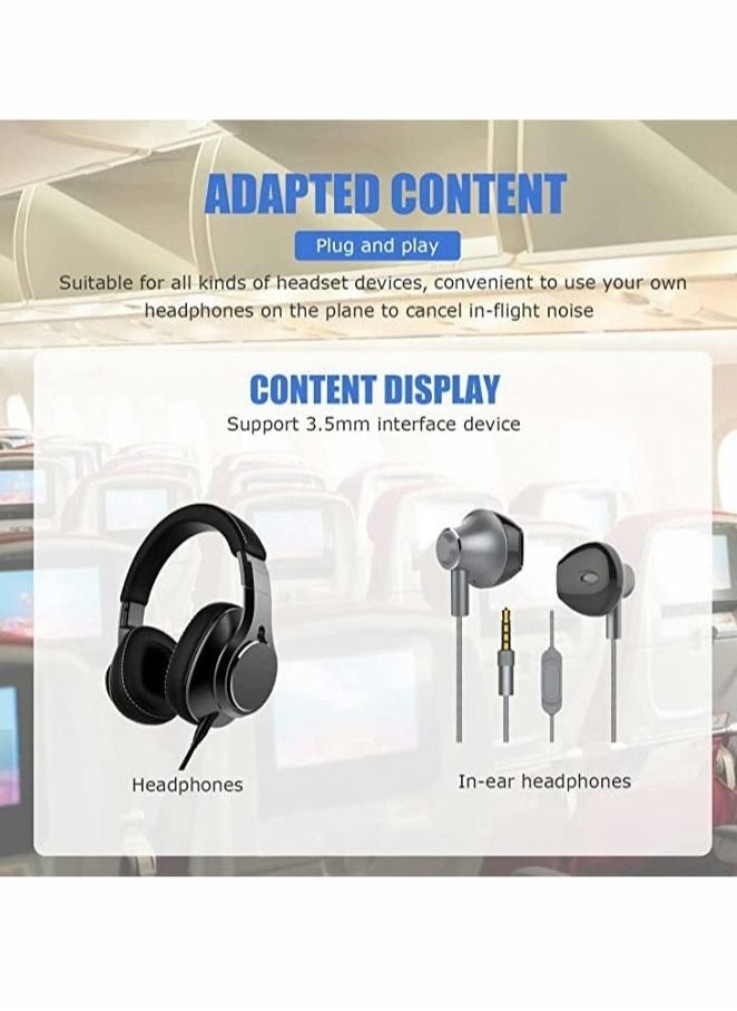 Excefore Airplane Headphone Adapter, 4 Pcs Airline Flight Headphone Converter Gold Plated 3.5mm Male to 3.5mm Female Stereo Aux Jack Headphone Adapter Compatible with More Headphones  - Image 5