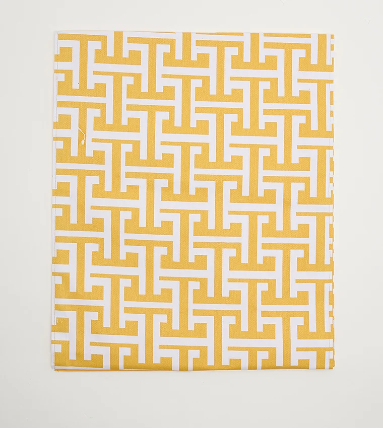 Sur La Table Patterned Table Runner 33x120cm White/Gold