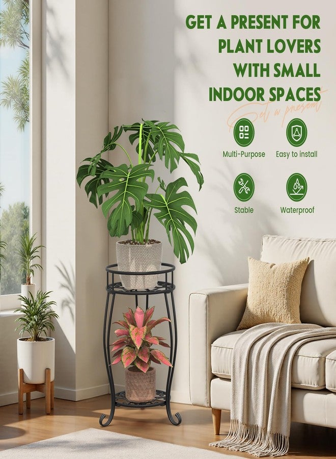 TOSKING Plant Stand Indoor Outdoor , 2 Tier Metal Rustproof Stable Plant Stands ,Multiple Plant Rack Holder Rack Flower Pot Stand Heavy Duty Plant Shelf for Living Room Balcony Garden Patio Bedroom - Image 5
