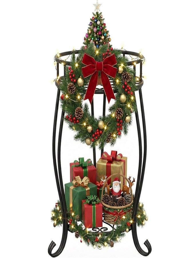 TOSKING Plant Stand Indoor Outdoor , 2 Tier Metal Rustproof Stable Plant Stands ,Multiple Plant Rack Holder Rack Flower Pot Stand Heavy Duty Plant Shelf for Living Room Balcony Garden Patio Bedroom - Image 2
