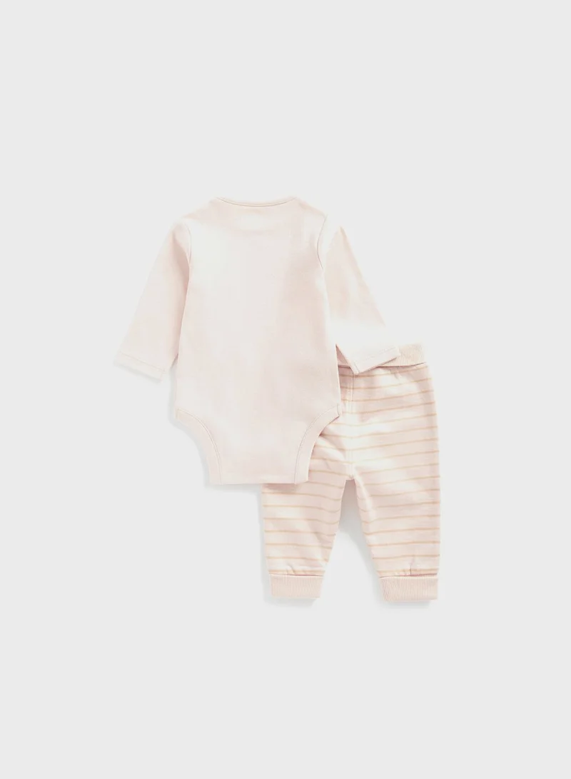 مذركير Infant Mouse Print Bodysuit & Sweatpants Set