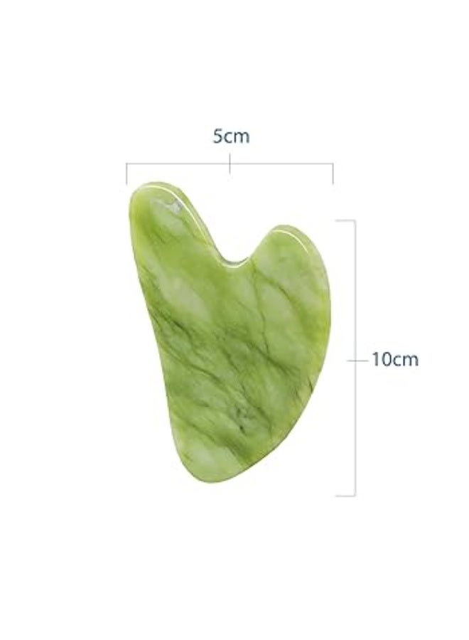 Gua Sha Stone, Natural Stone Guasha green – Scraping Massage  The Secret to Natural Beauty & Deep Skin Care wrinkle - anti aging - Image 1
