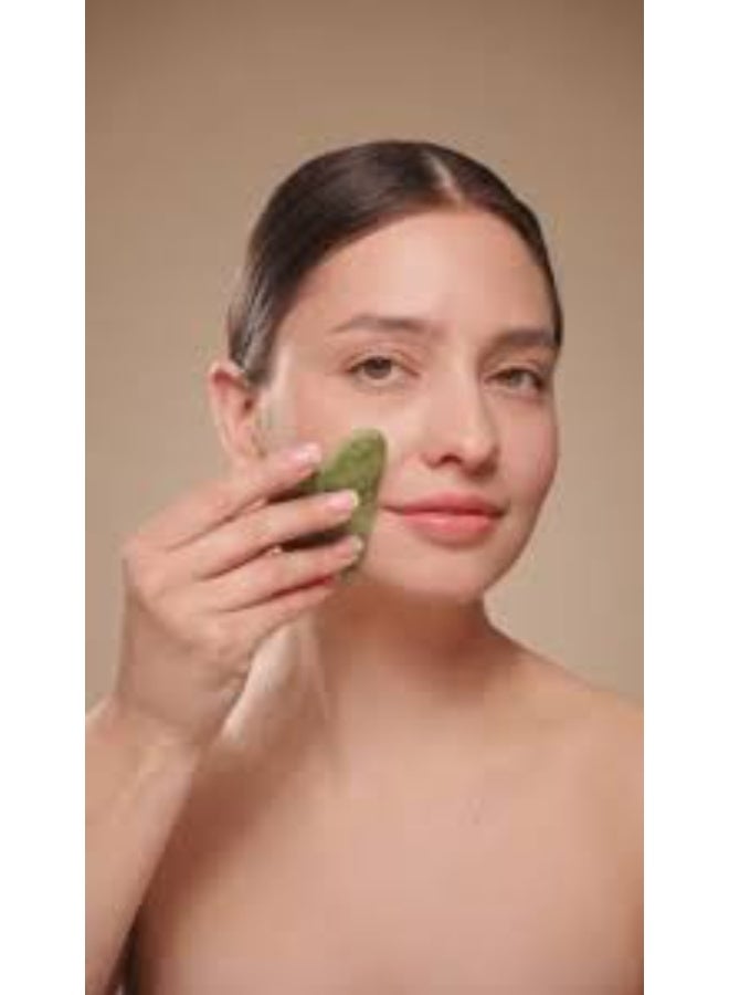 Gua Sha Stone, Natural Stone Guasha green – Scraping Massage  The Secret to Natural Beauty & Deep Skin Care wrinkle - anti aging - Image 4