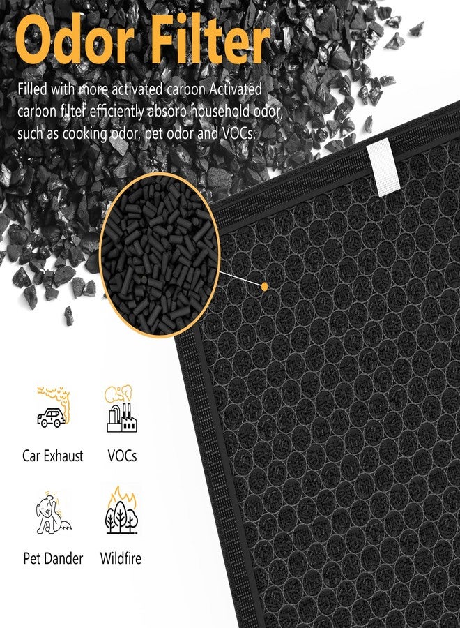 XBWW 2 Packs PR1 Replacement Filter for Mooka PR1 Air Cleaner Purifier, Premium Filter for Home Large Room up to 2200sq.ft with 4pcs Washable Pre-filters for Home Pets Dander Hair - Image 5