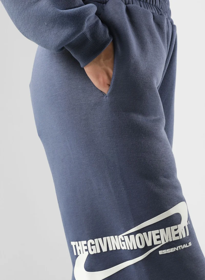 The Giving Movement Space Printed Wide Leg Joggers