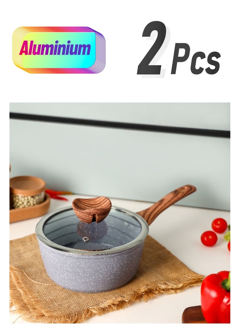 DELCASA Delcasa 18cm Essential Saucepan with Glass Lid DC3332  - Image 1