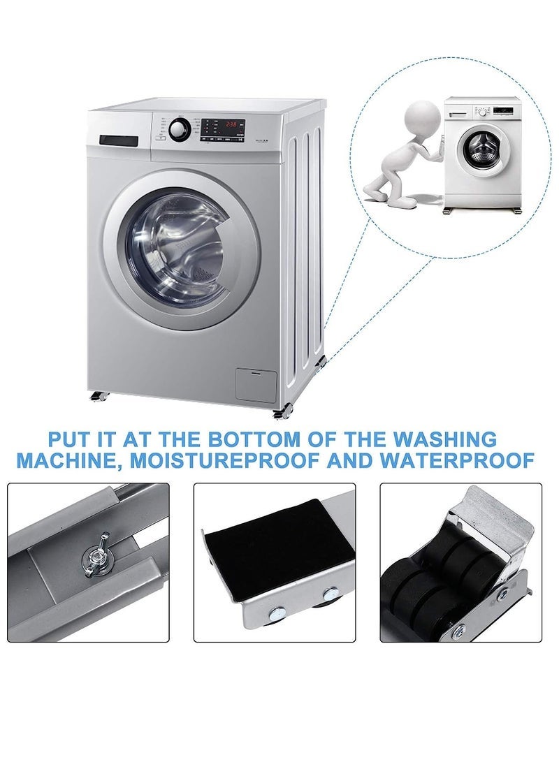 Washing Machine Stand with Wheels Adjustable Roller Base Mobile Roller Refrigerator Base Moving Cart for Dryer Fridge Furniture - Image 2