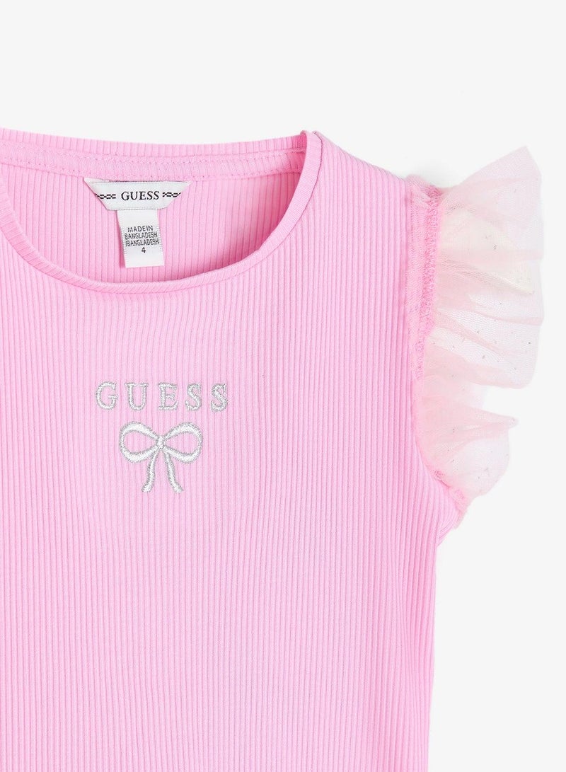 GUESS Infant Graphic Crew Neck T-Shirt - Image 4
