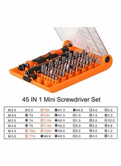 KASTWAVE Screwdriver Set, Small Torx Set with T3 T4 T5 T6 T7 T8 Security Torx Bit, 45 in 1 Mini Professional Precision Repair Tool Kit with Phillips & Hex Bit for iPhone, Tablet, Laptop, PC Repair  - Image 4
