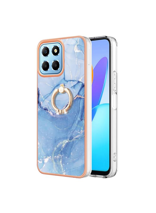 اس-توب جراب لهاتف Honor X8 5G / X6 4G، جراب هاتف IMD مزدوج الجوانب مطلي بالرخام مع حلقة - Image 1