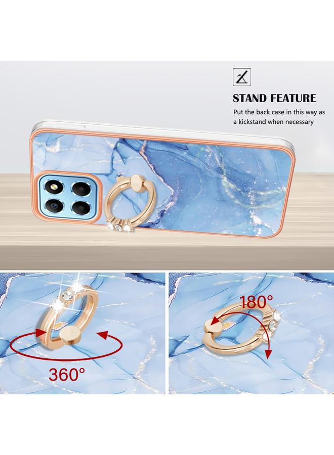 اس-توب جراب لهاتف Honor X8 5G / X6 4G، جراب هاتف IMD مزدوج الجوانب مطلي بالرخام مع حلقة - Image 3