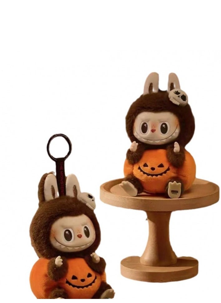 Generic Bubble Matrabub third generation vinyl pumpkin LABUBU plush doll pendant for family and friends gifts (17cm)  - Image 2