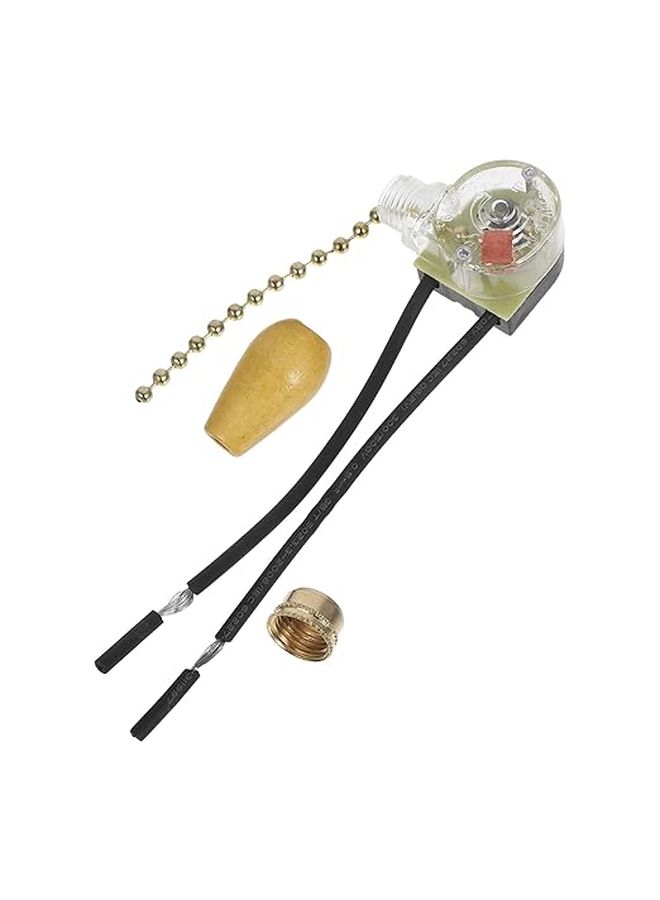 3pcs Golden Pull Chain Switch for Ceiling Lights Fans Wall Lamps Home Control Replacement - Image 1