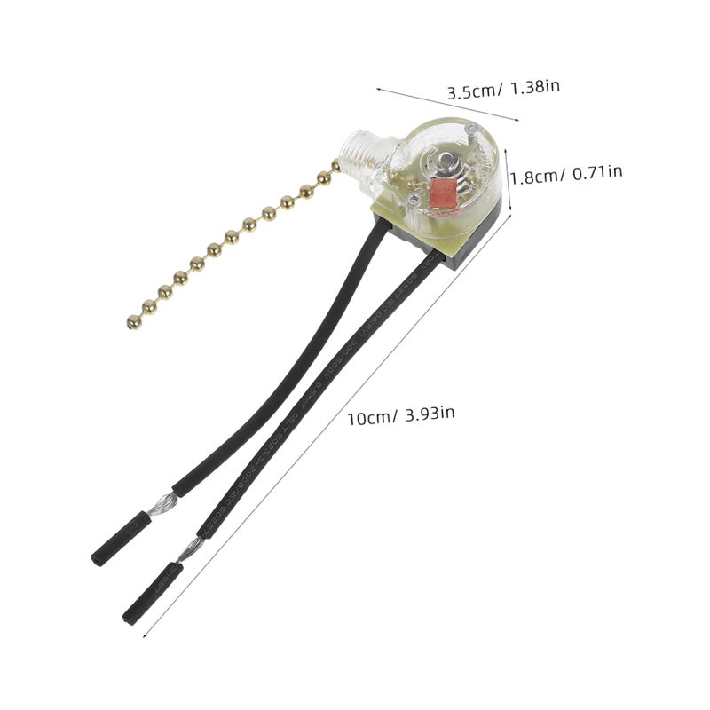 3pcs Golden Pull Chain Switch for Ceiling Lights Fans Wall Lamps Home Control Replacement - Image 3