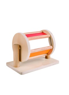 KASTWAVE Montessori Spinning Drum Toy for 6 Month Baby Infant, Infant Developmental Wooden Toy Montessori-inspired Baby Toy Educational Spinning Drum Montessori Toy for Boy Girls Christmas Birthday Gift  - Image 1