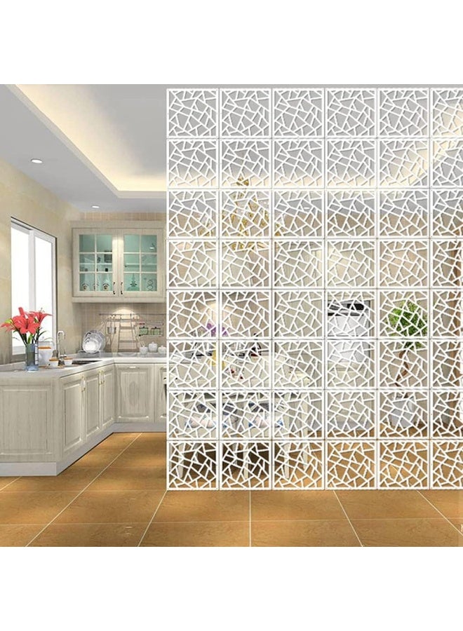 TPGP 12Pcs/Set Hanging Room Divider White Room Screen Divider Panels Home Panel With All Accessories 11.4X11.4 Inch  - Image 5