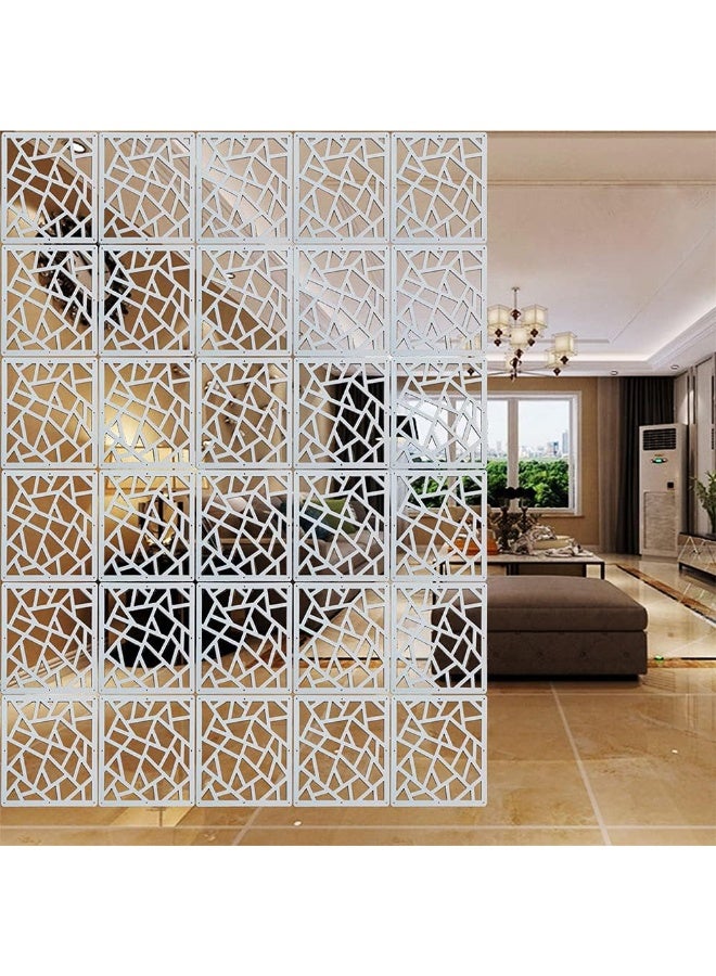 TPGP 12Pcs/Set Hanging Room Divider White Room Screen Divider Panels Home Panel With All Accessories 11.4X11.4 Inch  - Image 3