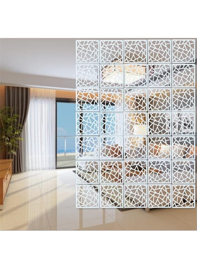 TPGP 12Pcs/Set Hanging Room Divider White Room Screen Divider Panels Home Panel With All Accessories 11.4X11.4 Inch  - Image 4