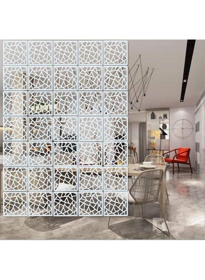 TPGP 12Pcs/Set Hanging Room Divider White Room Screen Divider Panels Home Panel With All Accessories 11.4X11.4 Inch  - Image 2