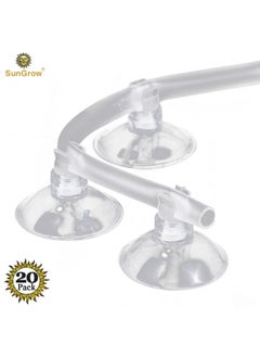 SunGrow SunGrow 20 Pack Aquarium Suction Cup Clips, 1” Rubber Clamps for Fish, Turtle, Frog Tank, Fits Standard 0.2” Aquarium Airline Tubing & Hose, Adheres to Glass & Acrylic  - Image 2
