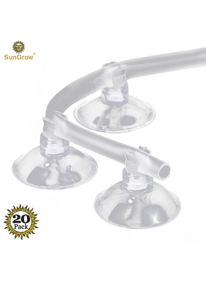 SunGrow SunGrow 20 Pack Aquarium Suction Cup Clips, 1” Rubber Clamps for Fish, Turtle, Frog Tank, Fits Standard 0.2” Aquarium Airline Tubing & Hose, Adheres to Glass & Acrylic - Image 2