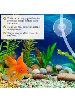 SunGrow SunGrow 20 Pack Aquarium Suction Cup Clips, 1” Rubber Clamps for Fish, Turtle, Frog Tank, Fits Standard 0.2” Aquarium Airline Tubing & Hose, Adheres to Glass & Acrylic  - Image 3