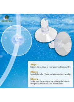 SunGrow SunGrow 20 Pack Aquarium Suction Cup Clips, 1” Rubber Clamps for Fish, Turtle, Frog Tank, Fits Standard 0.2” Aquarium Airline Tubing & Hose, Adheres to Glass & Acrylic  - Image 5