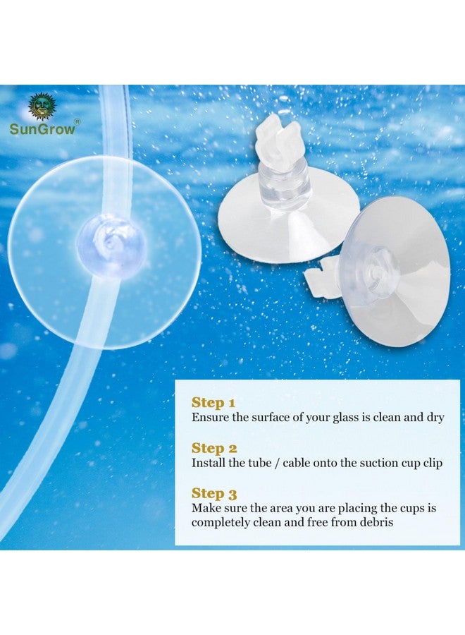 SunGrow SunGrow 20 Pack Aquarium Suction Cup Clips, 1” Rubber Clamps for Fish, Turtle, Frog Tank, Fits Standard 0.2” Aquarium Airline Tubing & Hose, Adheres to Glass & Acrylic - Image 5