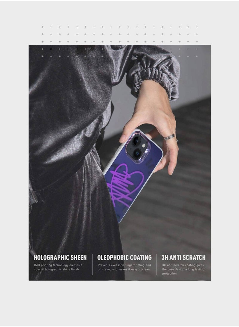 Wtech - More Series Colorful Design Protective Case Cover For Apple iPhone 13 2021 Purple/Metallic - Image 1
