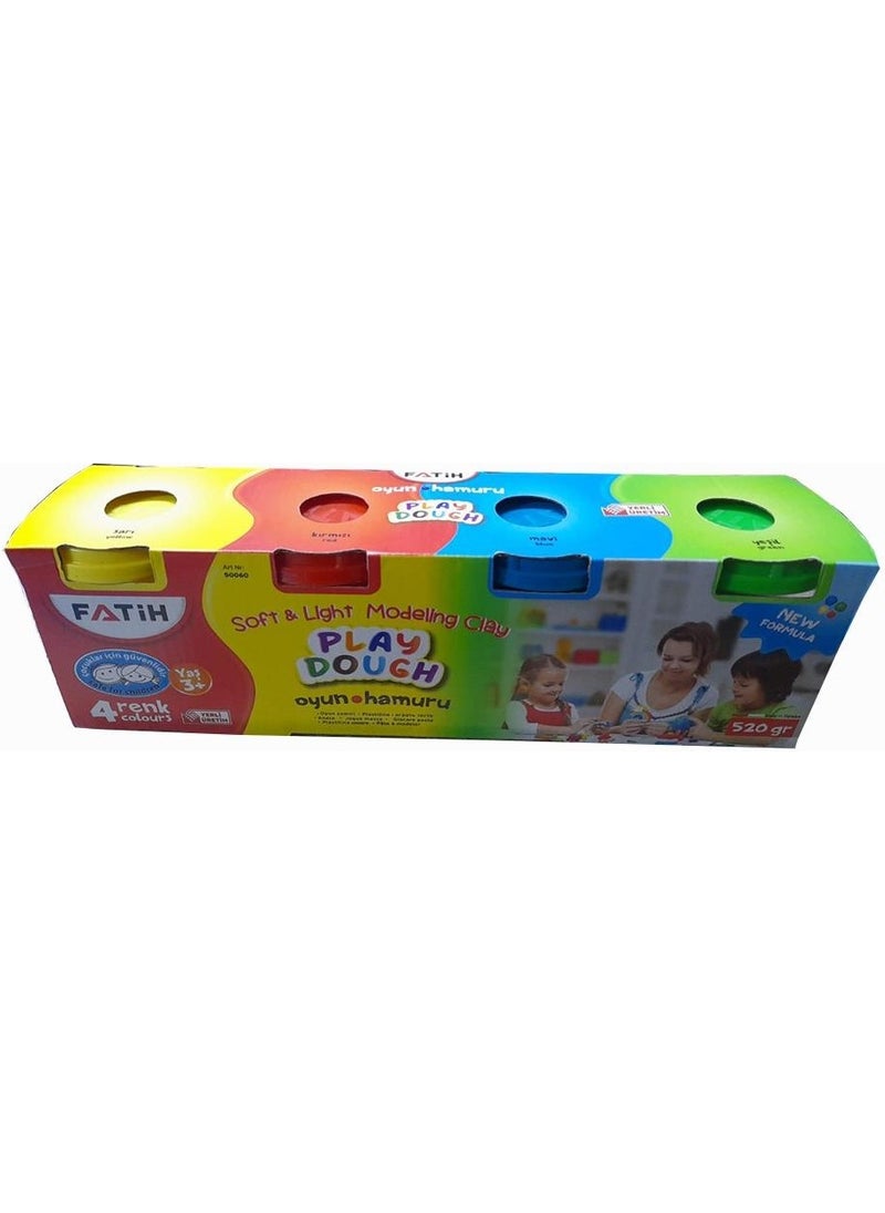 Fatih Play Dough 4 Pcs Main Colors 520 gr Play Dough Set 4 Colors  - Image 1