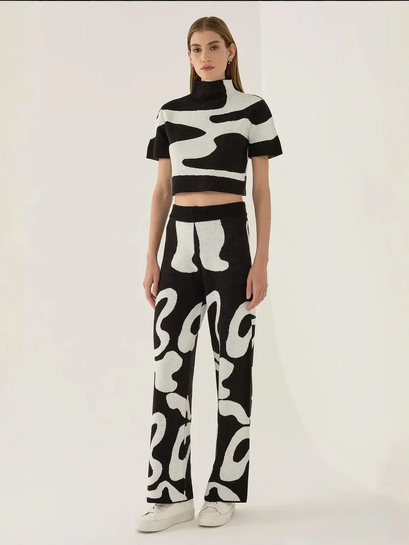 HICCUP Abstract Knitwear Top