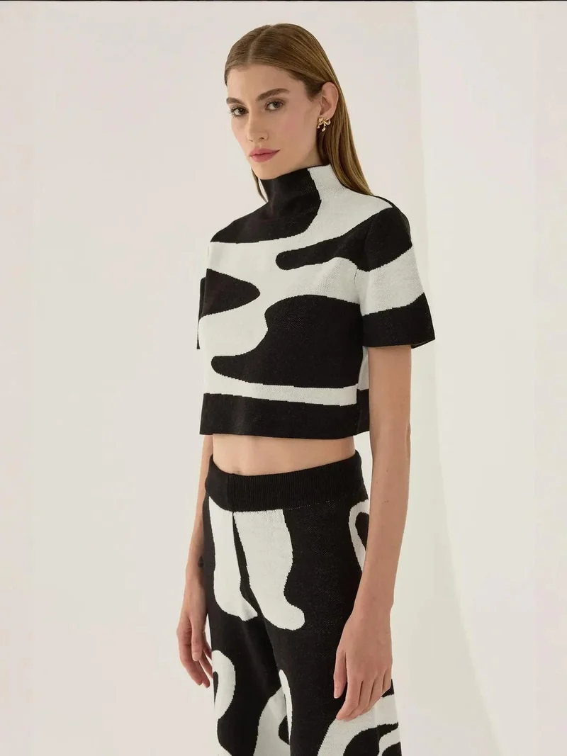HICCUP Abstract Knitwear Top