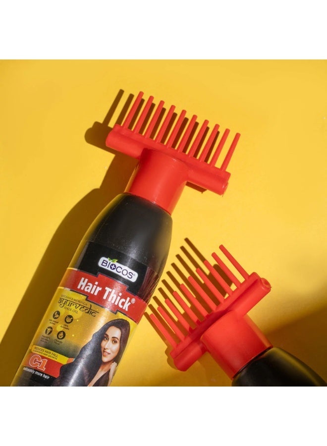 BIOCOS Hair Thick Ayurvedic Oil | Moringa, Amla & Coconut for Strength - Image 2