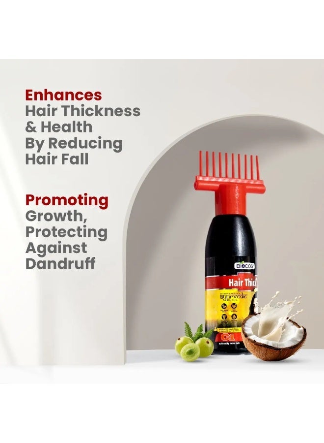 BIOCOS Hair Thick Ayurvedic Oil | Moringa, Amla & Coconut for Strength - Image 4