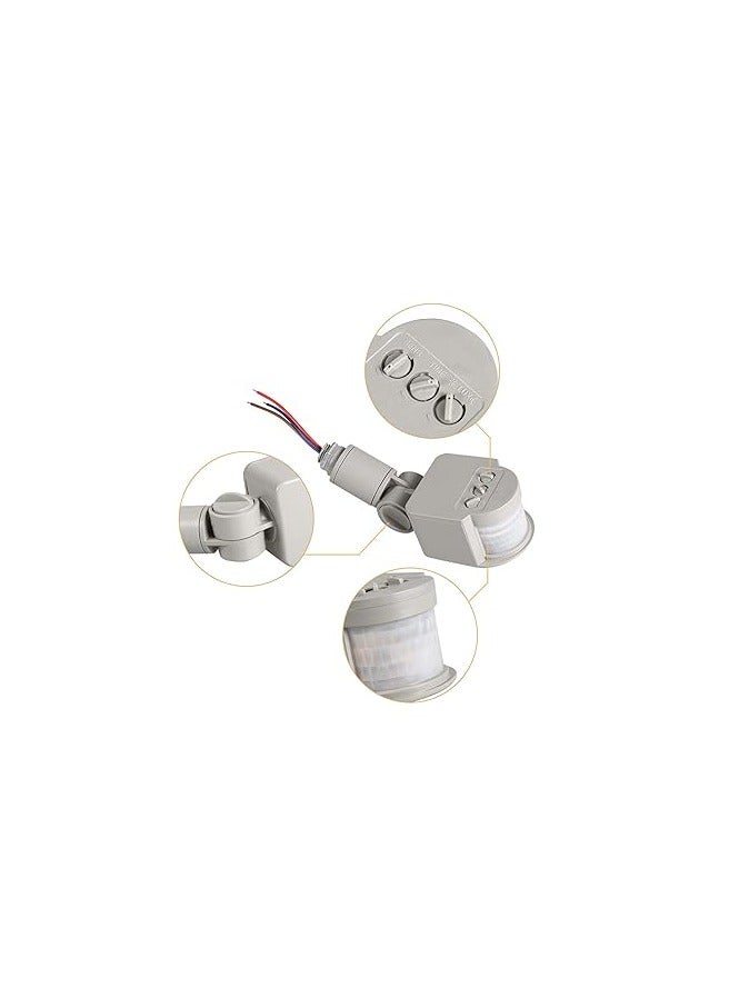 مفتاح إضاءة، مستشعر حركة دوار 180 درجة، 220 فولت 12 فولت، كاشف حركة تلقائي، مستشعر PIR بالأشعة تحت الحمراء - (اللون: أبيض، الجهد الكهربي: 220 فولت) - Image 2