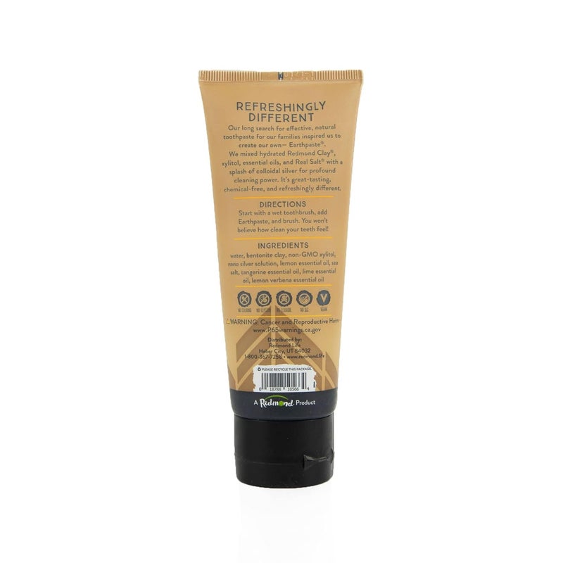 Redmond Earthpaste Natural NonFlouride Toothpaste LemonTwist 4 Ounce Tube 1 Pack - Image 2