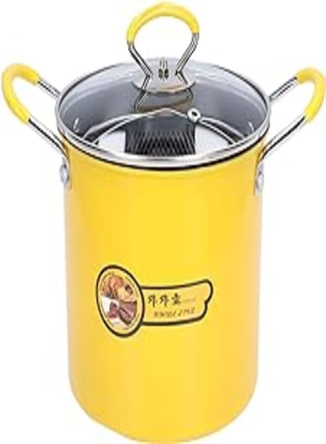 Haofy Haofy Fryer Fryer Pan,3 Litre Stainless Steel Fryer Pan Japanese Tempura Frying Pan with Grill Lid Oil Filter for Home Kitchen