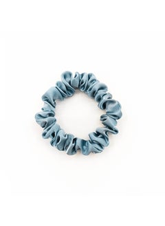 22mm Silk Hair Ties Bulk Beige Silver Grey Haze blue (trumpet 1.5cm)