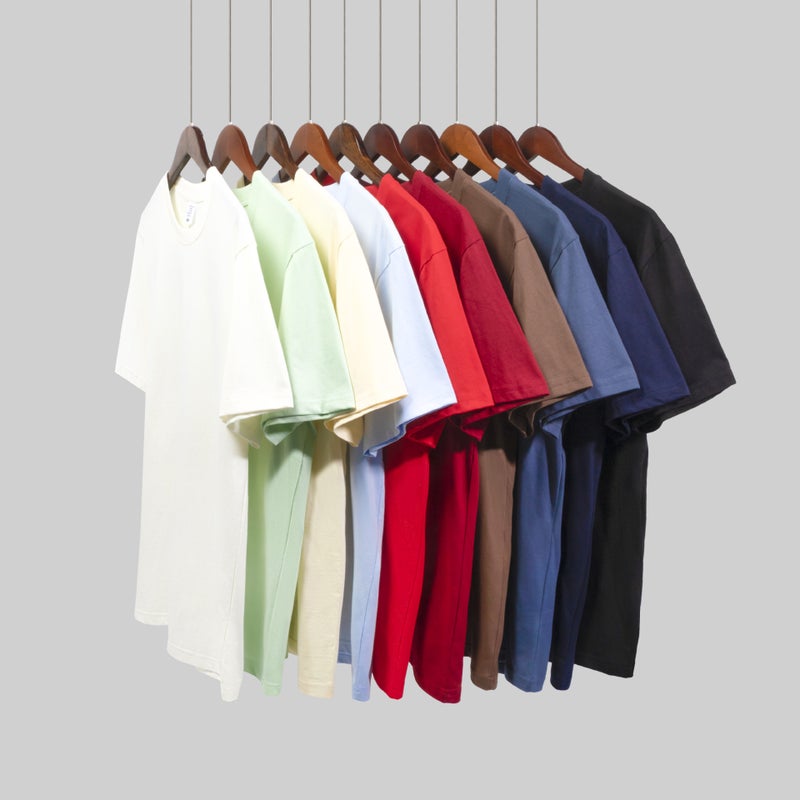 2024 Cool Antibacterial Cotton Round Neck T-Shirt Men'S And Women'S Casual Loose All-Match Solid Color Half-Sleeve Inner Short - Image 2