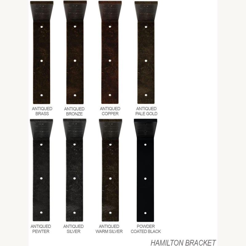 إيكينا ميلوورك 2W x 12D x 12H Hamilton Steel Bracket, Hammered Gold - Image 3