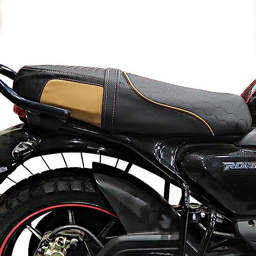 TVS Ronin Seat Cover for Sweat Free Comfortable Riding| Nylon Thread Stitching for Strength| Bike Riding Accessories|Heat & UV Ray Protection|Enhanced Tear Resistance - Tan - Image 5