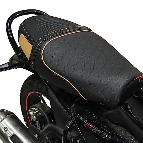TVS Ronin Seat Cover for Sweat Free Comfortable Riding| Nylon Thread Stitching for Strength| Bike Riding Accessories|Heat & UV Ray Protection|Enhanced Tear Resistance - Tan - Image 2